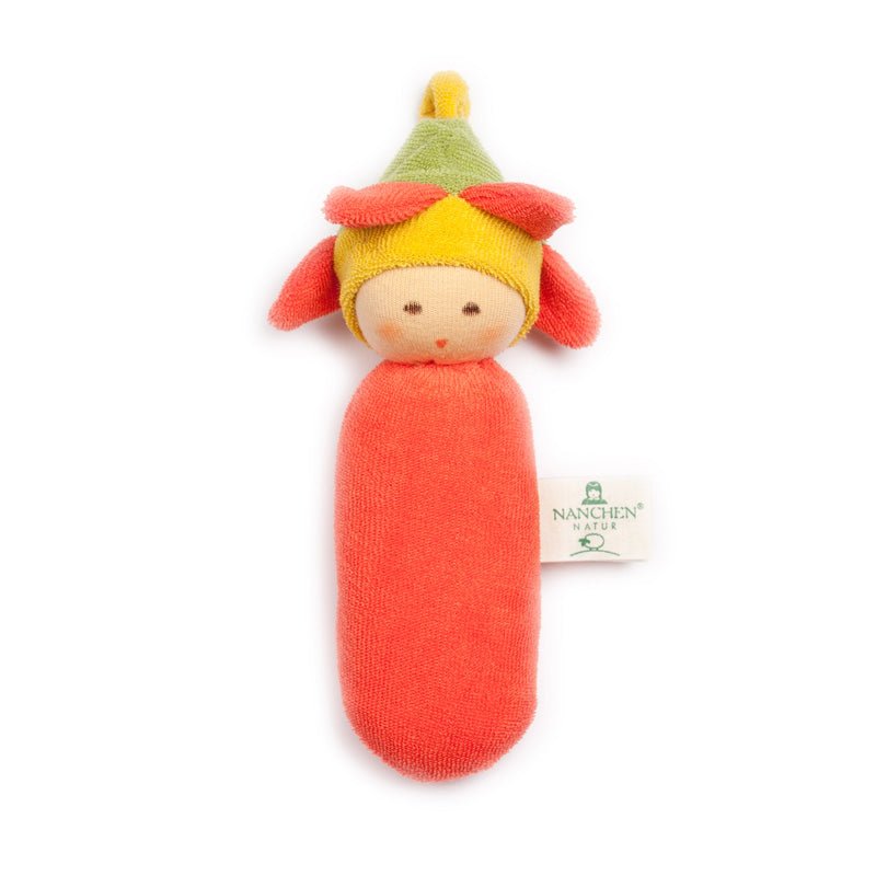 Nanchen Flower Rattle Doll - cotton, wool Dolls for open-ended play - Title: Default Title