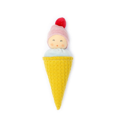 Nanchen Ice Cream Baby Rattle Doll - cotton, wool Dolls for open-ended play - Title: Default Title
