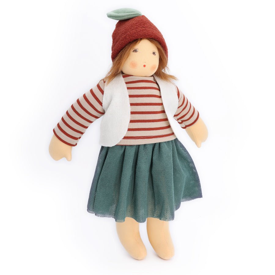 Nanchen Organic Cotton Chestnut Child Doll - Karlotta (15") - cotton, wool Dolls for open-ended play - Title: Default Title