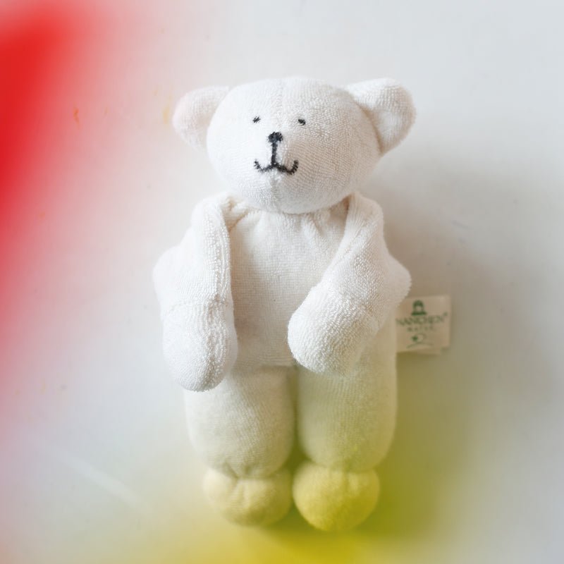 Nanchen Nanchen Organic Cotton Polar Bear Rattle - blueottertoys-NC880406