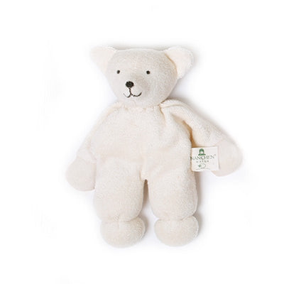 Nanchen Organic Cotton Polar Bear Rattle - cotton, wool Stuffed Animals for open-ended play - Title: Default Title