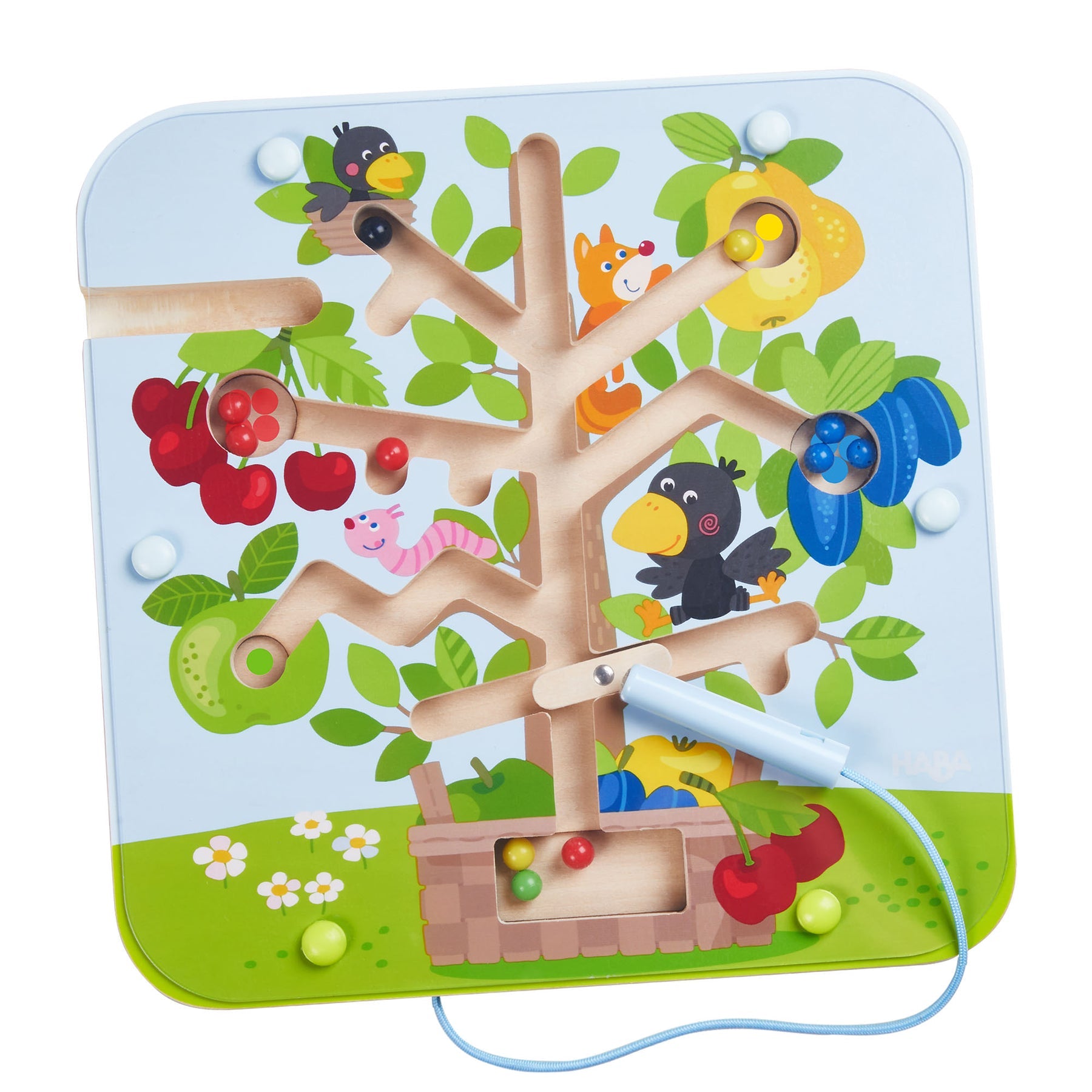 HABAおもちゃ Haba Magnetic Game - Orchard Maze | Wooden Toys- Blue Otter Toys