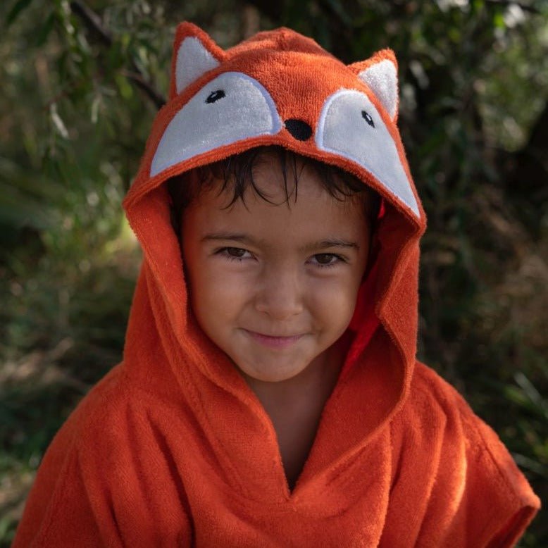 Organic Cotton Bath Poncho - Fox - cotton Bath Toys for open-ended play - Title: Default Title