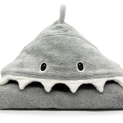 Organic Cotton Bath Poncho - Shark - cotton Bath Toys for open-ended play - Title: Default Title