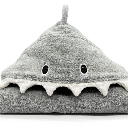 Organic Cotton Bath Poncho - Shark - cotton Bath Toys for open-ended play - Title: Default Title