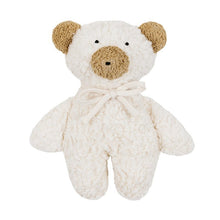Organic Cotton Teddy Bear Rattle with Sheep's Wool 8" - cotton, wool, natural Stuffed Animals for open-ended play - Title:...