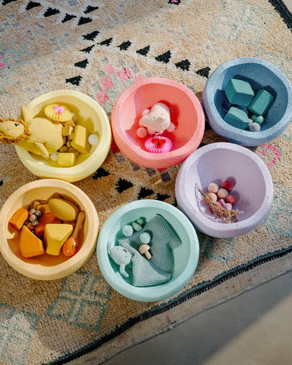 Original Rainbow and Pastel Stapelstein Balance Stepping Stones