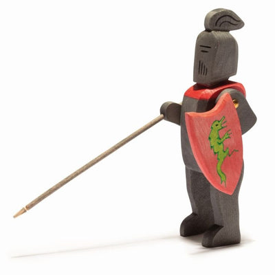 Oshteimer Wooden Black Knight - wood, natural Wooden Figures for open-ended play - Title: Default Title