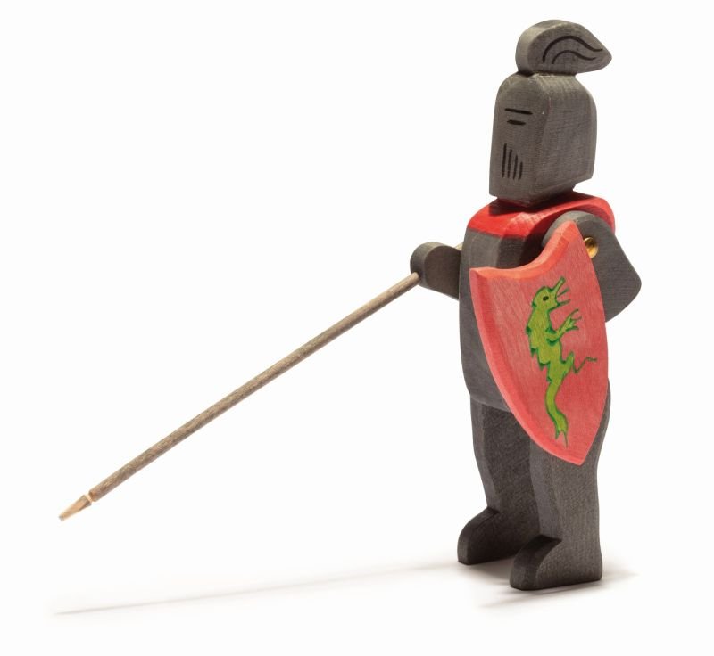 Oshteimer Wooden Black Knight - wood, natural Wooden Figures for open-ended play - Title: Default Title