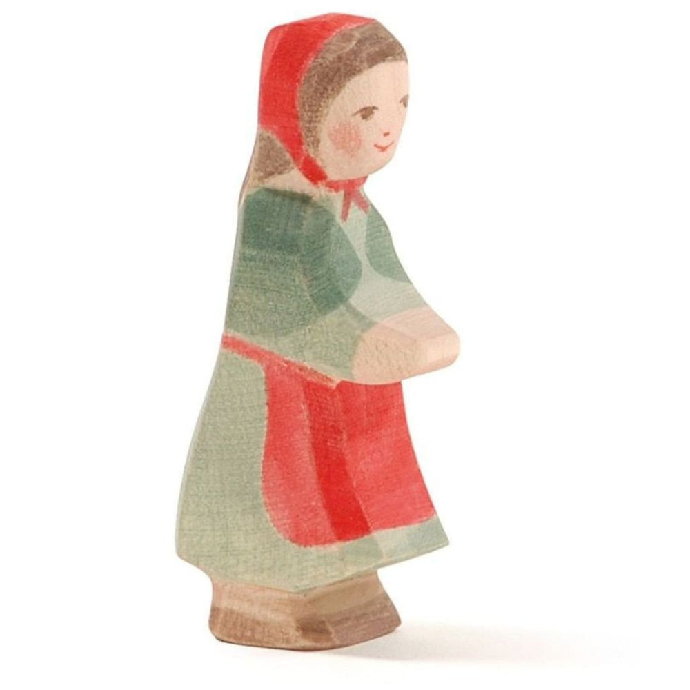 Oshteimer Wooden Little Red Riding Hood Figure - wood, natural Wooden Figures for open-ended play - Title: Default Title