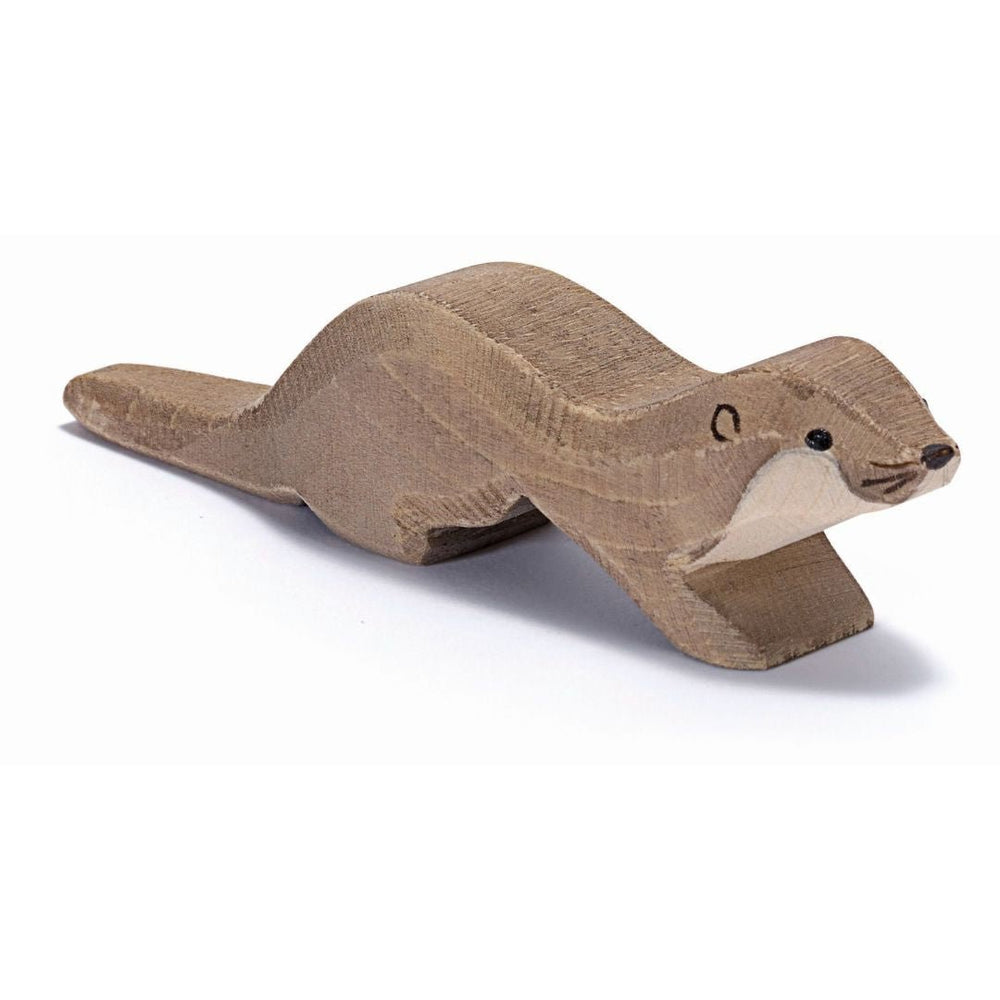 Oshteimer Wooden Sea Otter - Running - wood, natural Wooden Figures for open-ended play - Title: Default Title