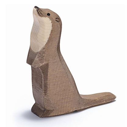 Oshteimer Wooden Sea Otter - Standing - wood, natural Wooden Figures for open-ended play - Title: Default Title