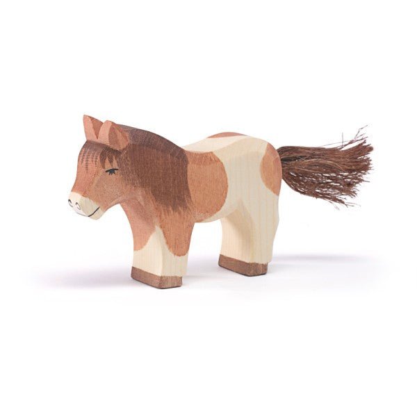 Oshteimer Wooden Shetland Pony - wood, natural Wooden Figures for open-ended play - Title: Default Title