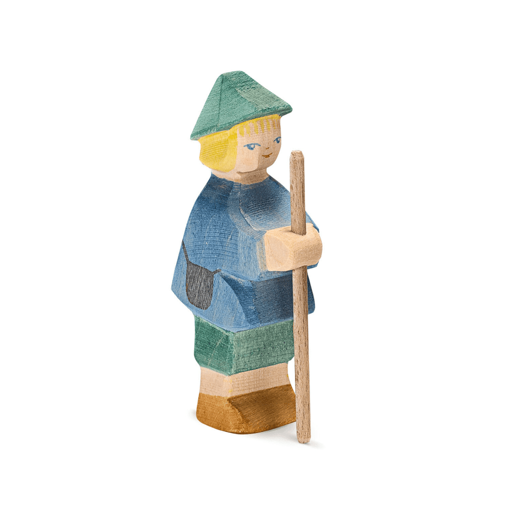 Ostheimer Shepherd Boy Small - wood, natural Wooden Figures for open-ended play - Title: Default Title