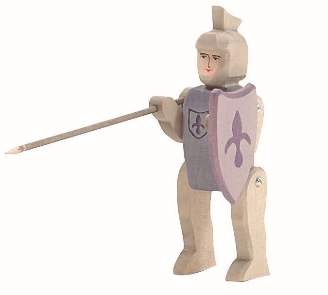 Ostheimer Wooden Figure, Riding Knight (Blue) - wood, natural Wooden Figures for open-ended play - Title: Default Title
