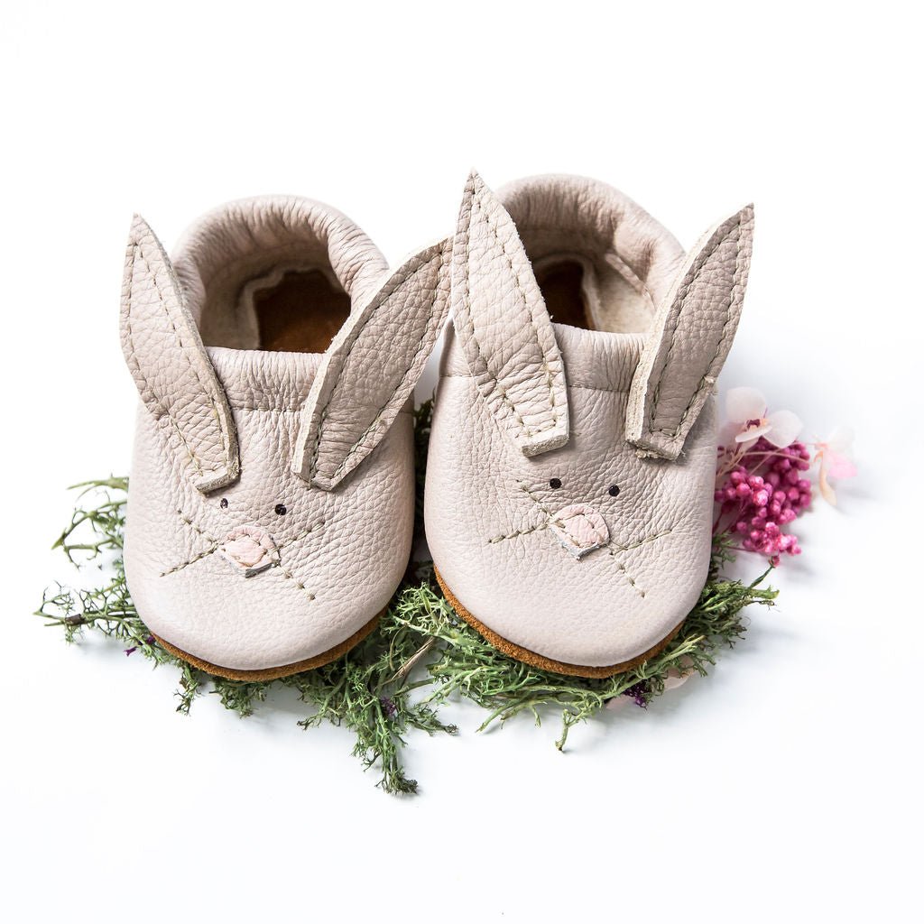 Oyster Bunnies // Cute Critters Leather Shoes Baby and Toddler Bunny