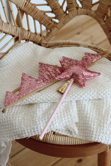 “Pink Sequins” Crown and Wand Magic Set - cotton for open-ended play - Title: Default Title