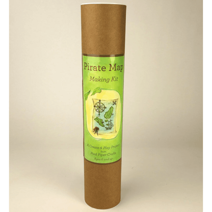 Pirate Map Making Kit in cylindrical packaging on a light background