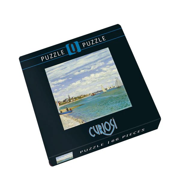 Jigsaw puzzle box with a scenic image and 'Curiosi' branding on a white background