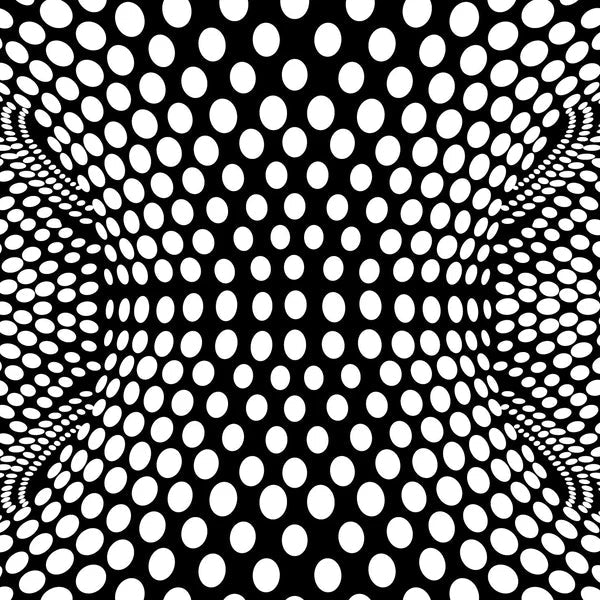 Black and white polka dot pattern with a three-dimensional effect
