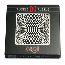 Curiousi puzzle box with black and white pattern