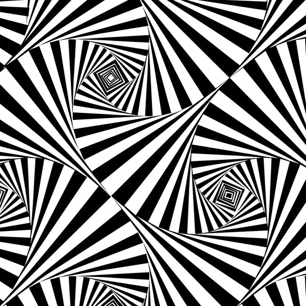 Black and white hypnotic spiral pattern