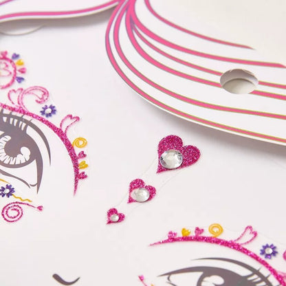 Close up of face tattoo stickers