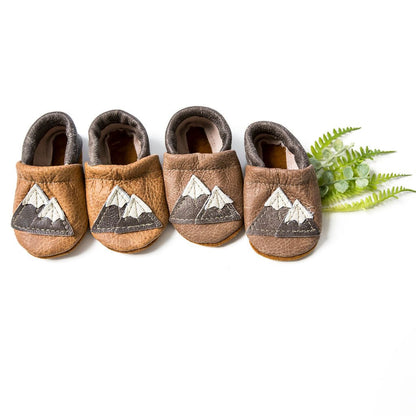 Sahara & Chai Mountains Leather Shoes with Designs