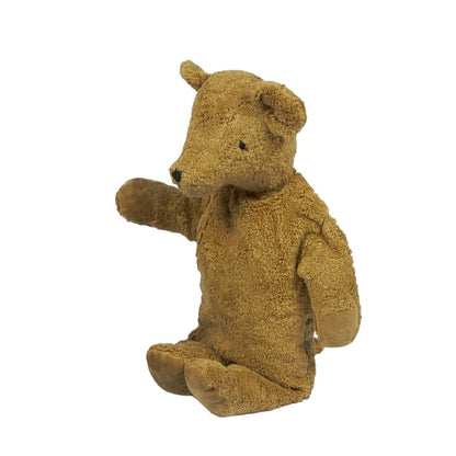 Large Beige Senger cuddle teddy bear on a white background