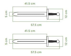 
                  
                    Woodsy Set of TWO Woodsy Big Double-Edged Swords - blueottertoys-WD0701
                  
                