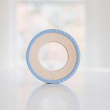 Silicone wrapped teether in Periwinkle