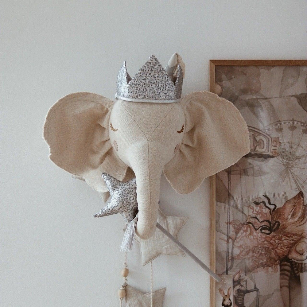“Silver Sequins” Crown and Wand Magic Set - cotton for open-ended play - Title: Default Title
