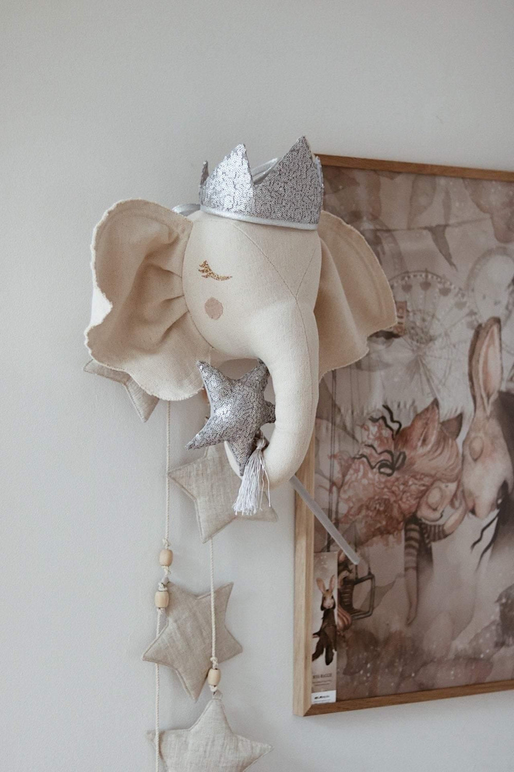 “Silver Sequins” Crown - cotton for open-ended play - Title: Default Title