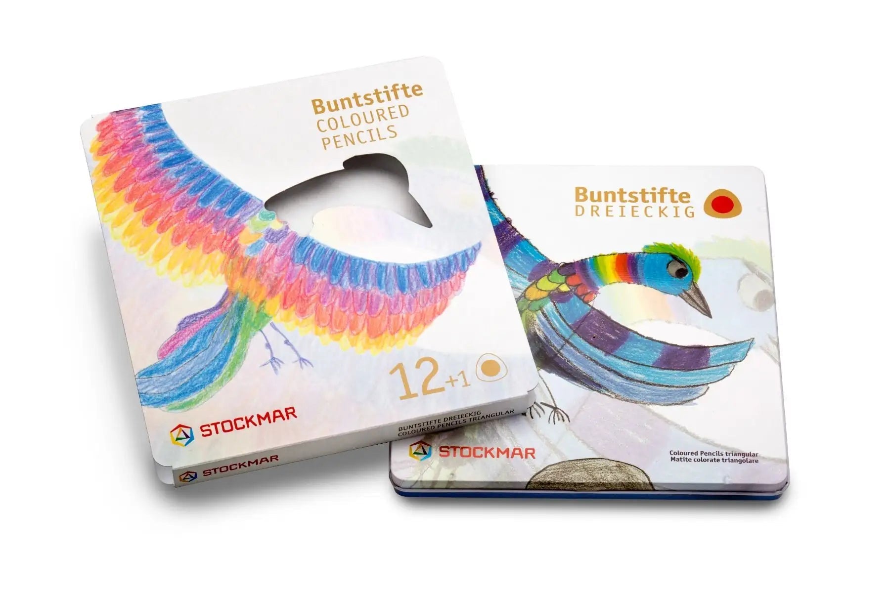 Stockmar 12+1 Triangular Colored Pencils with Graphite Pencil- Blue ...