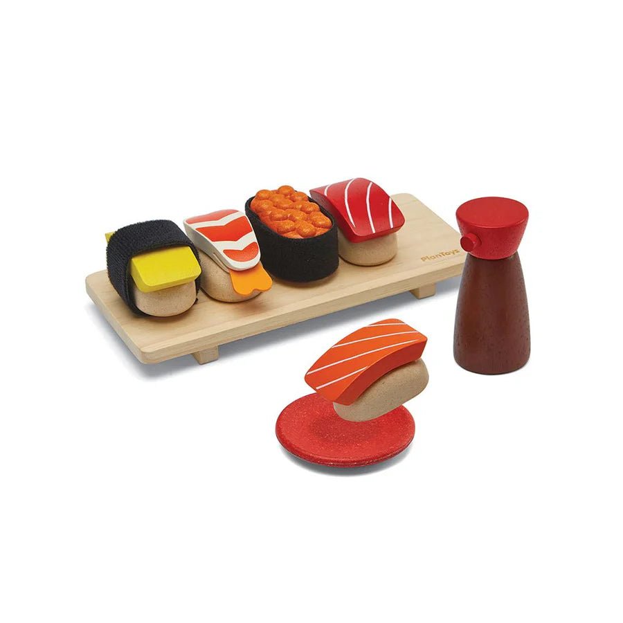 Sushi Set Wooden Play Food - Plan Toys - wood, rubber for open-ended play - Title: Default Title