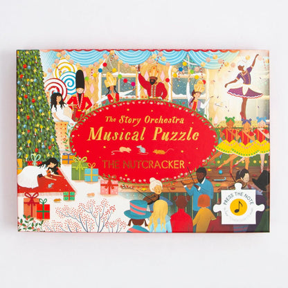 The Story Orchestra Musical Puzzle: The Nutcracker book puzzle box, featuring a festive holiday ballet illustration on a white background.