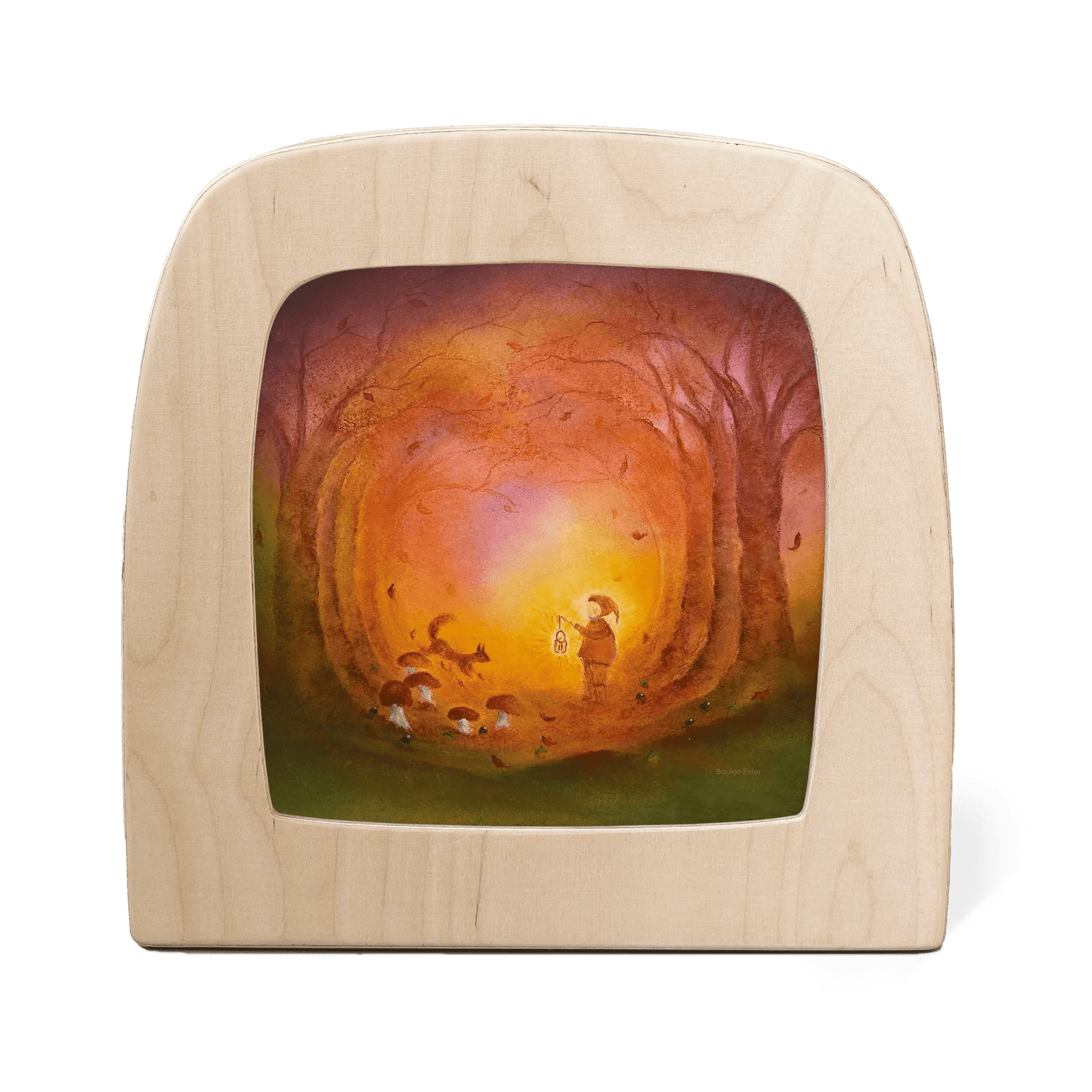 bauke exler toverlux lamp wtih child in forest autumn light