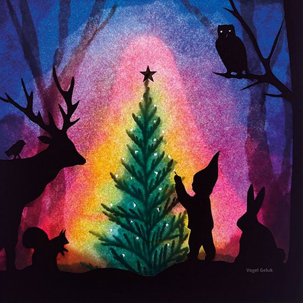 Toverlux Lamp Silhouette - Christmas Tree (Vogel Geluk) - wood Lamp Accessories for open-ended play - Title: Default Title