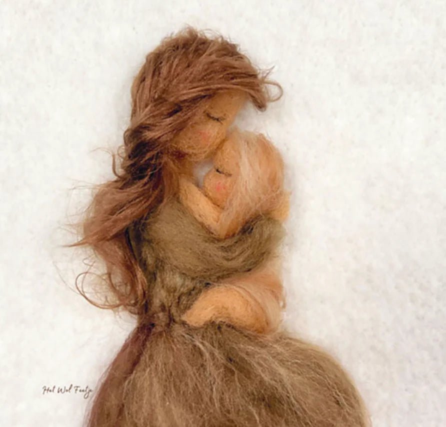Toverlux Lamp Silhouette - Mother Love (Het Wol Feetje) - wool, felt Lamp Accessories for open-ended play - Title: Default...