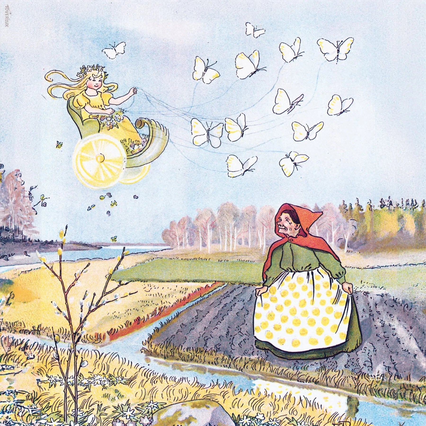 Mrs. Thaw in a field
