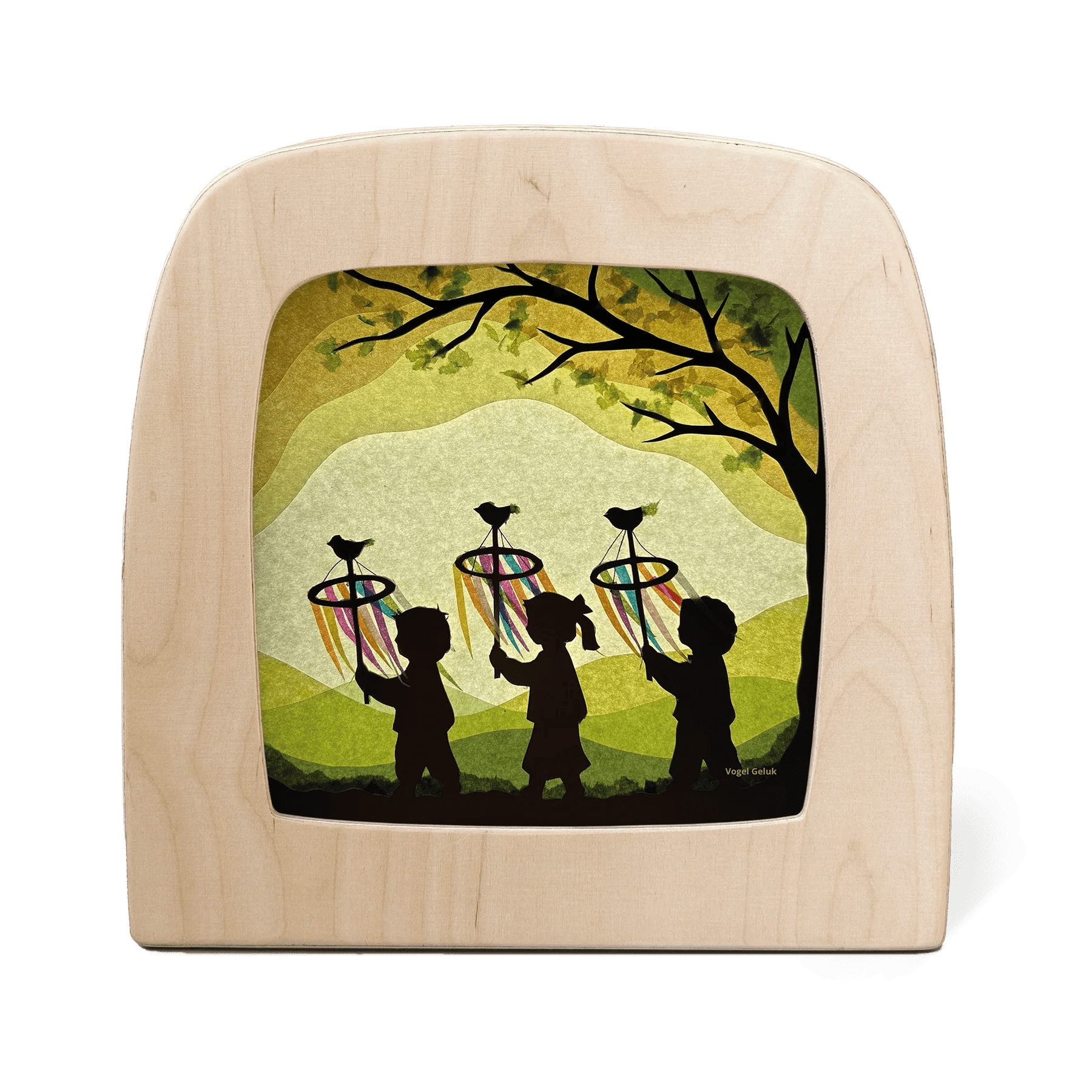 3 children carrying decorative palmpaasstokken