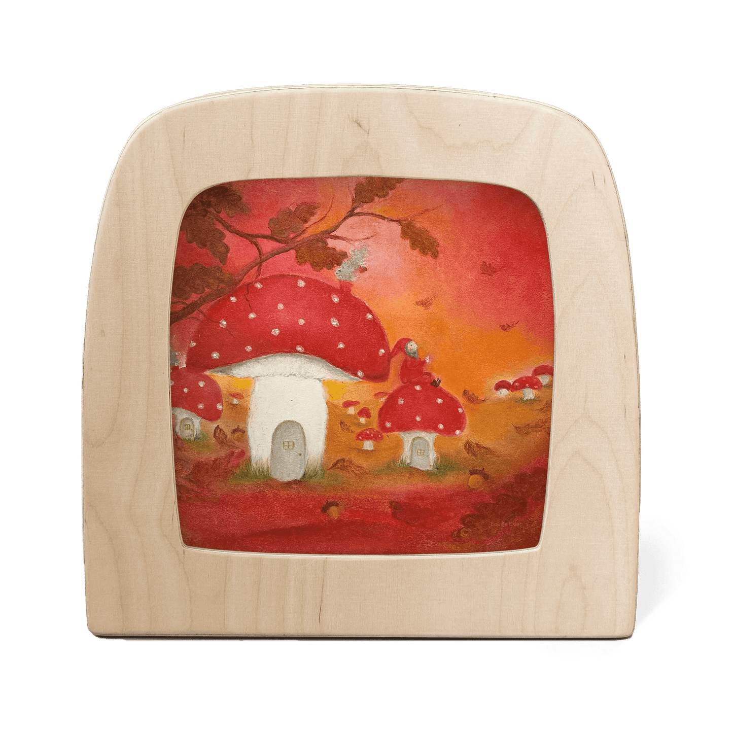 Toverlux red autumn silhouette in lamp by bauke exler