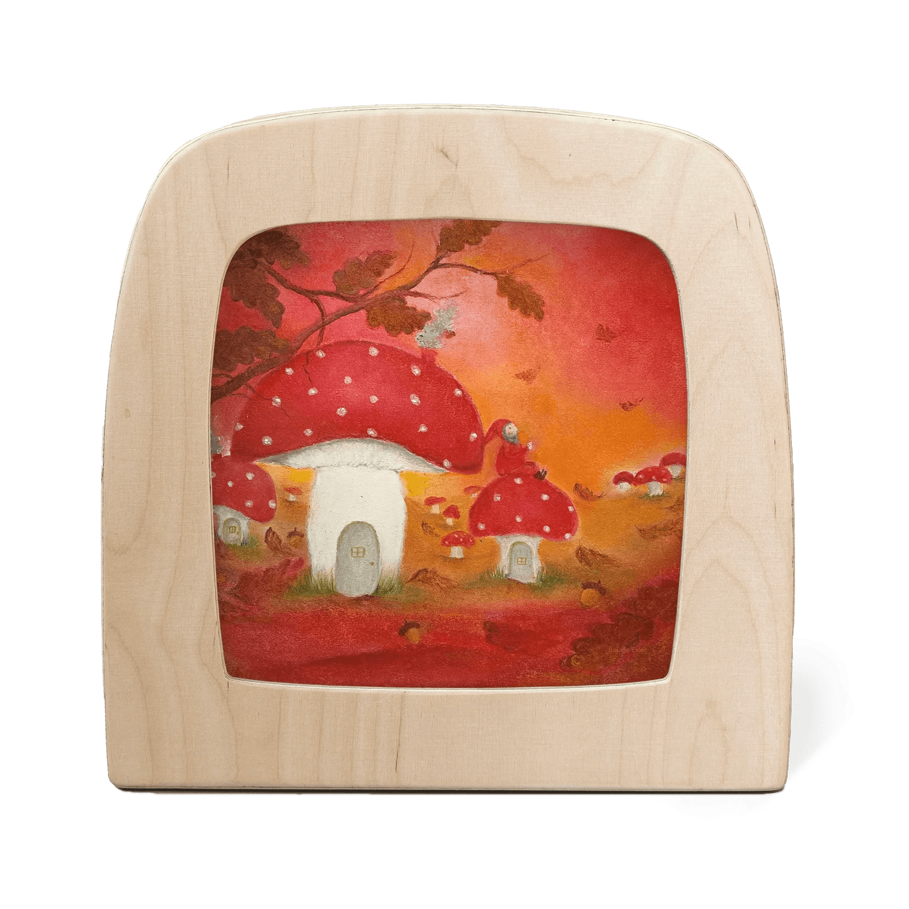 Toverlux red autumn silhouette in lamp by bauke exler