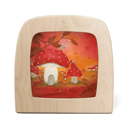 Toverlux red autumn silhouette in lamp by bauke exler
