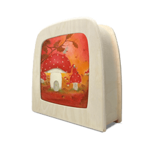 Toverlux red autumn silhouette in lamp by bauke exler - side view
