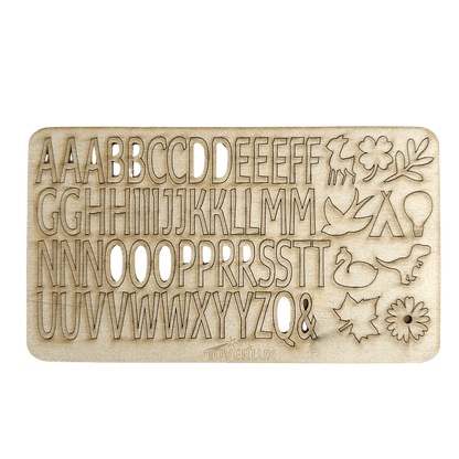 Toverlux wooden letters and symbols