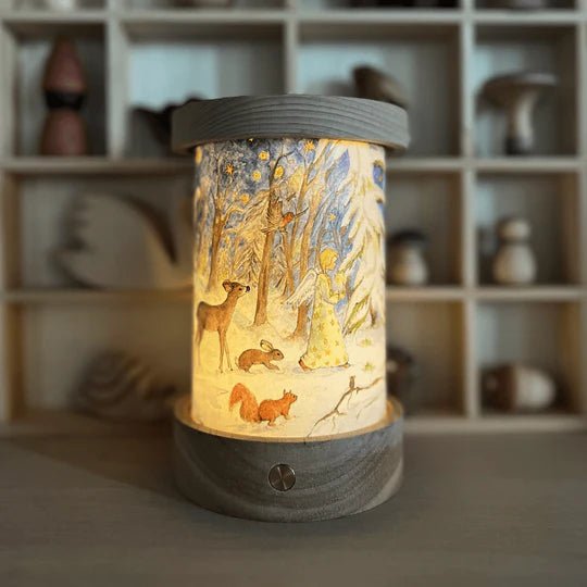 Toverlux lantern with lit shade