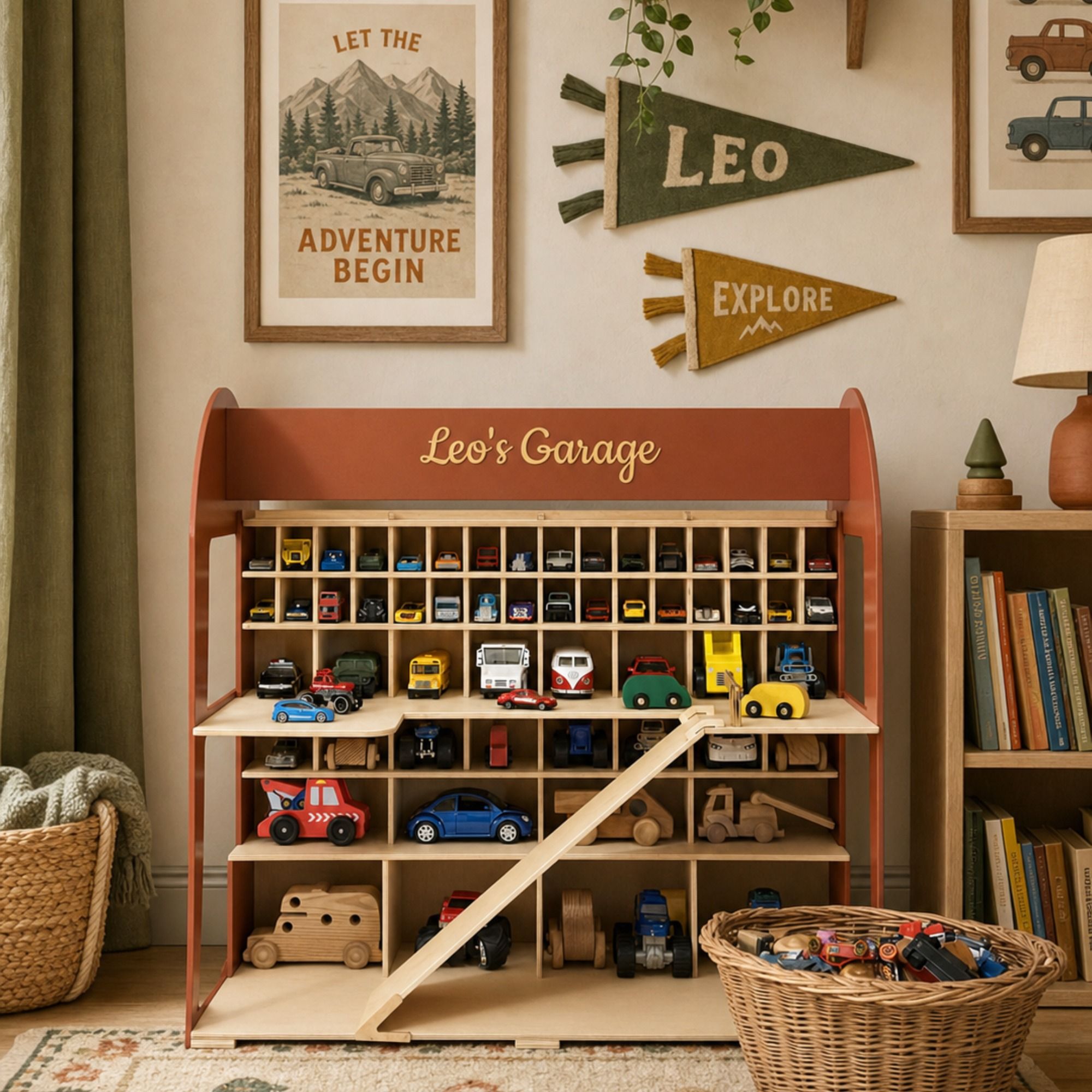 Toy Car Garage Storage & Organizer | Enjoy The Wood – Blue Otter Toys