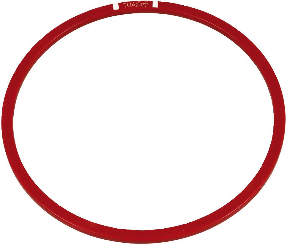 Red Tualoop hoop on a white background
