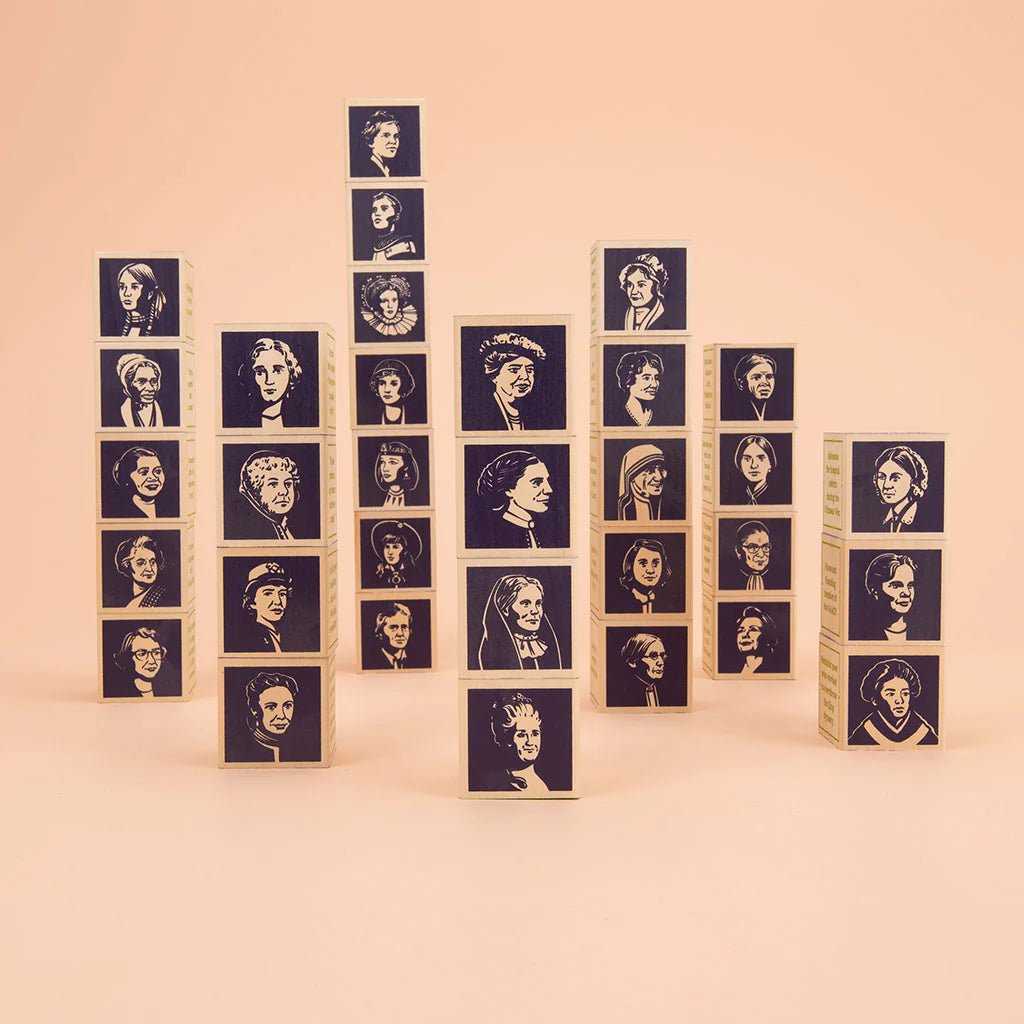 Uncle Goose Blocks: Women Who Dared (32 Blocks) - wood for open-ended play - Title: Default Title